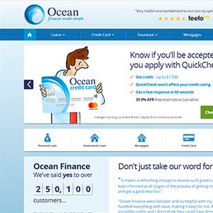 Ocean Finance homepage