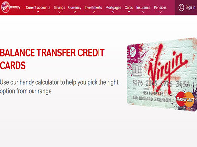 Virgin Money homepage