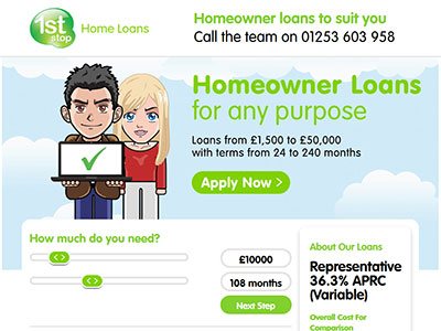 1st Stop Home Loans homepage