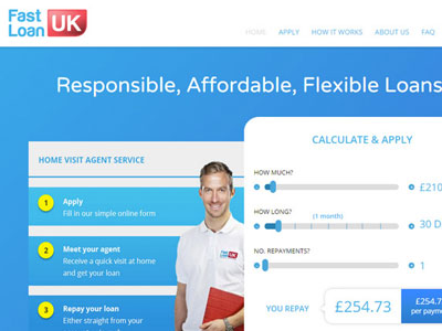 Fast Loans UK homepage