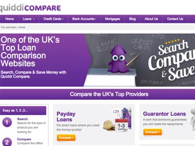 Quiddi Compare homepage