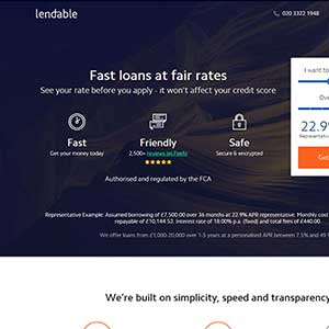 Lendable homepage