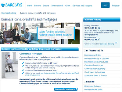 Barclays homepage