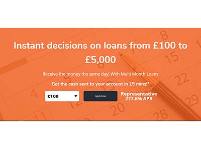 Multi Month Loans homepage
