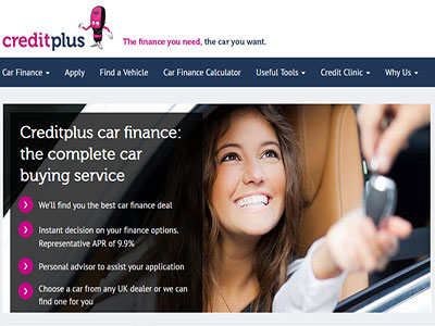 Credit plus homepage