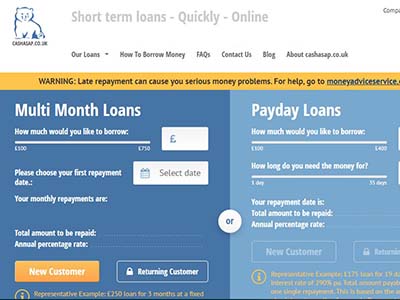Cash Asap homepage