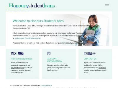 Honours Student Loans homepage