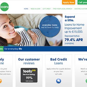 Everyday Loans  homepage
