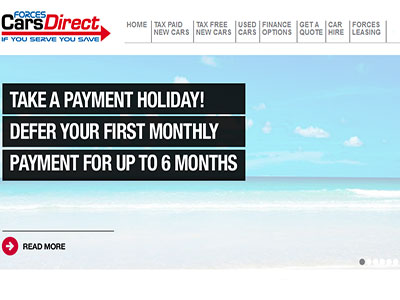 Forces cars Direct homepage