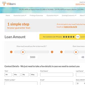 TFS Loans homepage