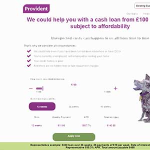 Provident homepage
