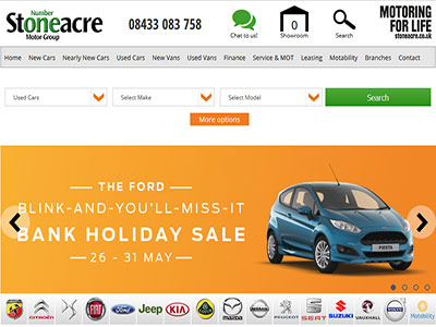 Stone Acre Motor Group homepage