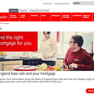 Santander homepage