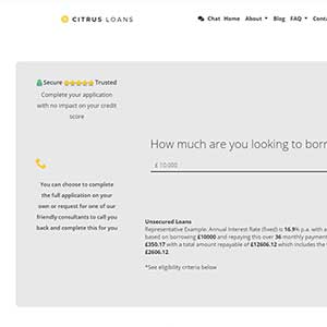 Citrus Loans homepage