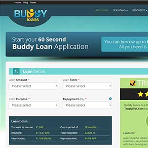 Buddy Loans homepage