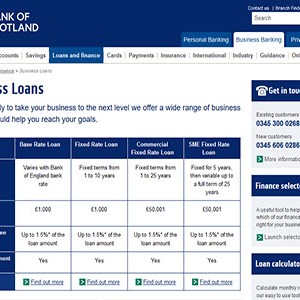 Bank of Scotland plc homepage
