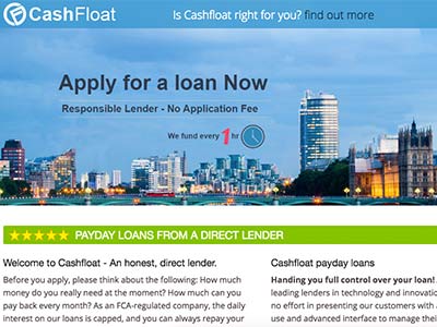 Cash Float homepage
