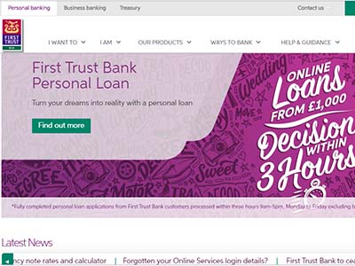 First Trust Bank homepage