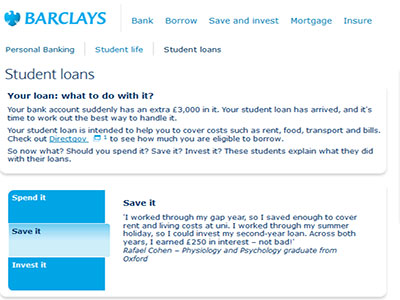 Barclays homepage