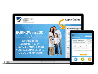 SafetyNet Credit homepage