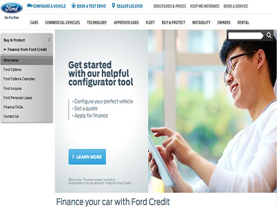 Ford Finance homepage