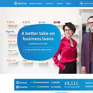 Spotcap homepage
