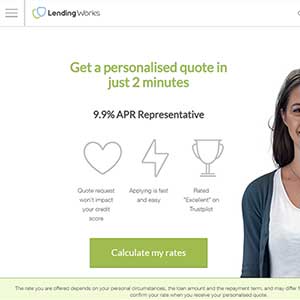 Lending Works homepage
