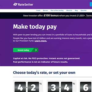 Rate Setter homepage