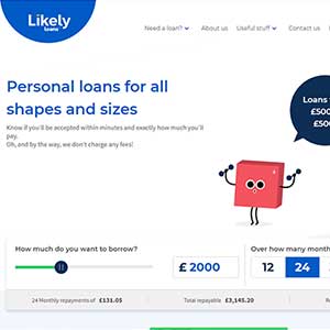 Likely Loans homepage