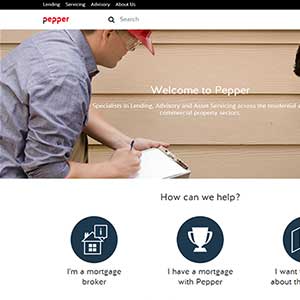 Pepper Home Loans homepage