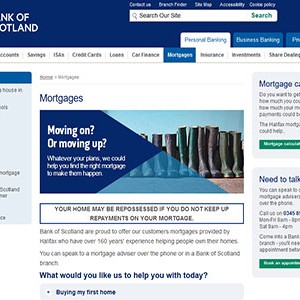 Royal Bank of Scotland homepage