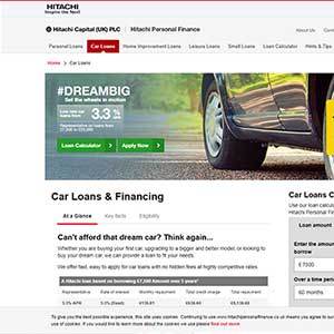 Hitachi Personal Finance homepage