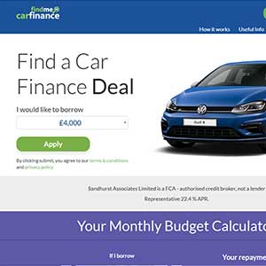 Find Me Car Finance homepage