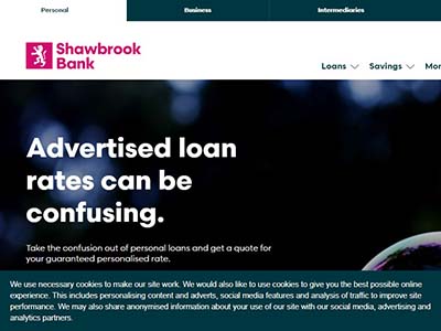 Shawbrook Bank homepage