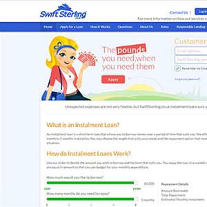 Swift Sterling homepage