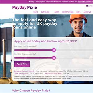 Payday Pixie homepage