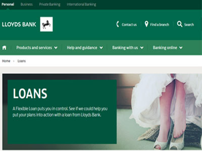 Lloyds Bank homepage