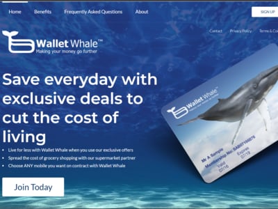 Wallet Whale homepage